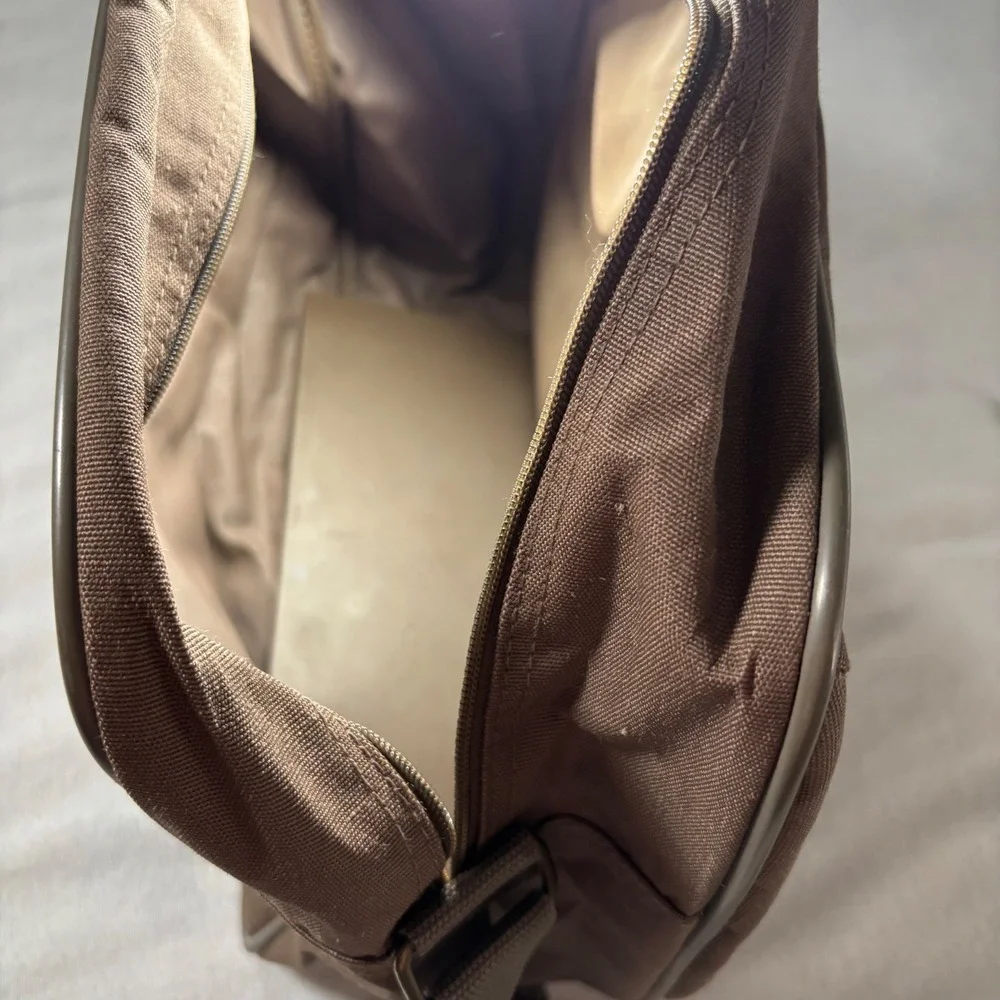 Jaguar Carry On Bag Unisex Large Brown Excellent Vintage Canvas Shoulder Luggage